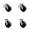 Service Caster 6 Inch Glass Filled Nylon Swivel Caster Set Roller Bearing 2 Total Lock Brake SCC-TTL30S620-GFNR-2-S-2 - alternate 1